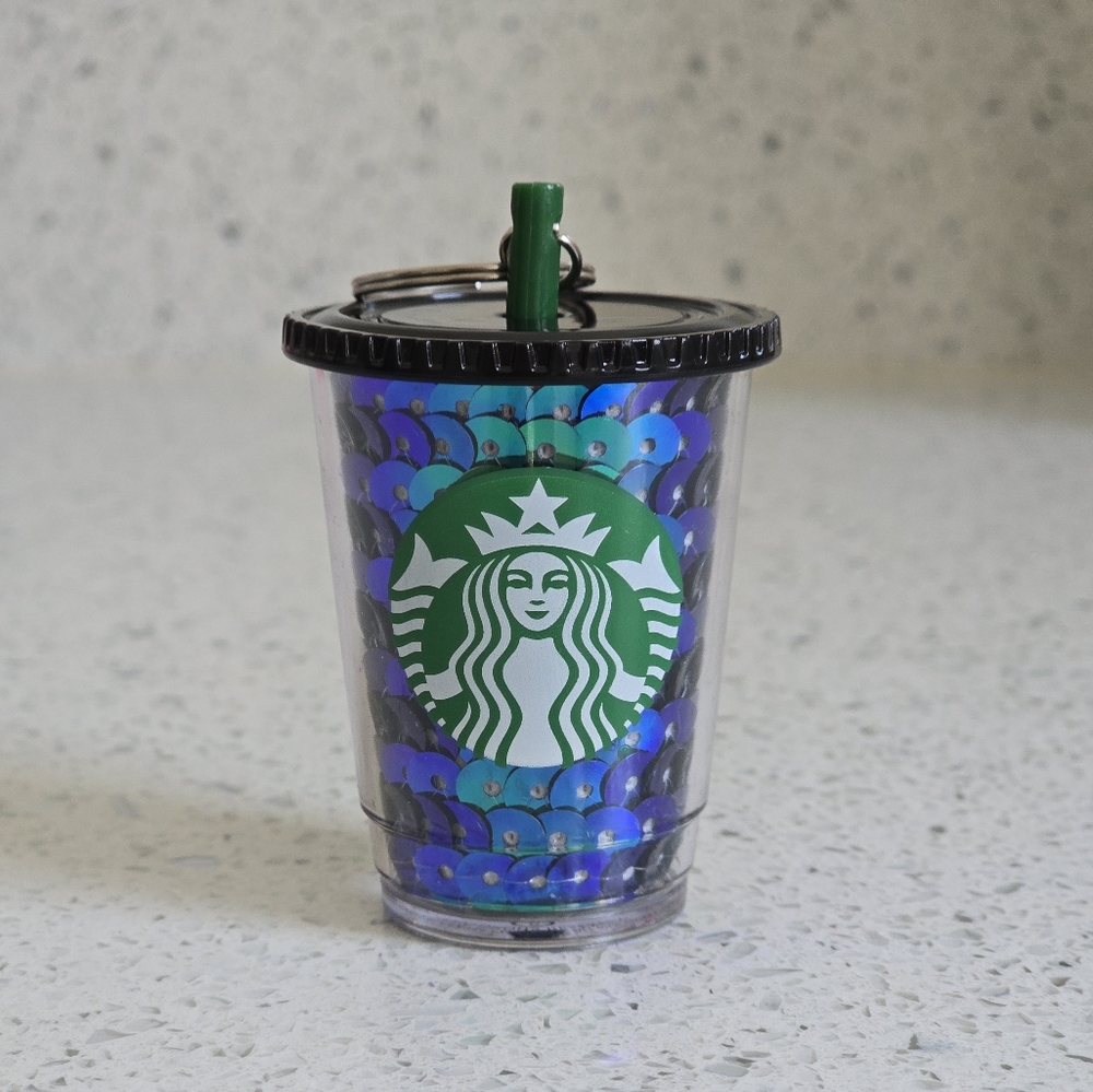 Starbucks Sequin Keychain